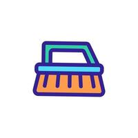 Brush with vector icon handle. Isolated contour symbol illustration