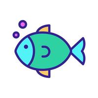 sea fish icon vector. Isolated contour symbol illustration vector