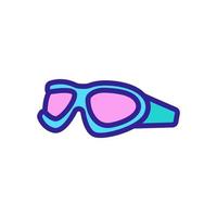 oval protective diving goggles icon vector outline illustration