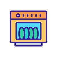 dishwasher in action icon vector outline illustration