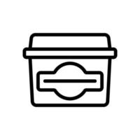 ilustración de contorno de vector de icono de cesta de cocina