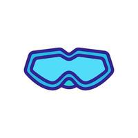 rimmed swimming mask icon vector outline illustration