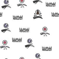 Eyebrow Tattoo Beauty Procedure Vector Seamless Pattern