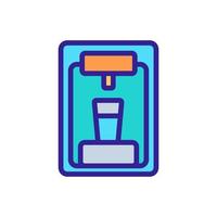 water cooler front view icon vector outline illustration