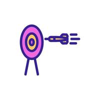 Darts icon vector. Isolated contour symbol illustration vector