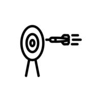Darts icon vector. Isolated contour symbol illustration vector