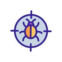 Search for insect icon vector. Isolated contour symbol illustration vector