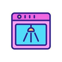 burning light in dishwasher icon vector outline illustration