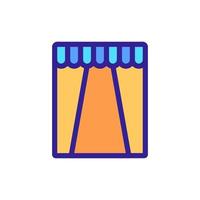 curtain icon vector. Isolated contour symbol illustration vector