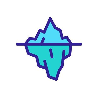 iceberg icon vector. Isolated contour symbol illustration