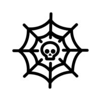 Internet web death icon vector. Isolated contour symbol illustration vector