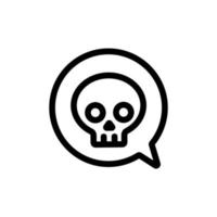 message death icon vector. Isolated contour symbol illustration vector