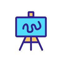 easel icon vector. Isolated contour symbol illustration vector