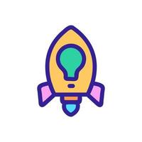 The idea of a rocket icon vector. Isolated contour symbol illustration vector