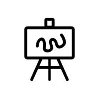 vector de icono de caballete. ilustración de símbolo de contorno aislado