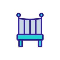 regular crib side view icon vector outline illustration