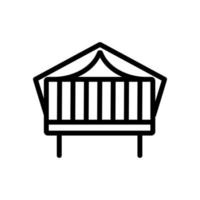 canopy crib icon vector outline illustration