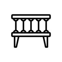 crib lullaby icon vector outline illustration