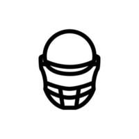 Cricket helmet icon vector. Isolated contour symbol illustration vector