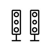 Audio column icon vector. Isolated contour symbol illustration vector