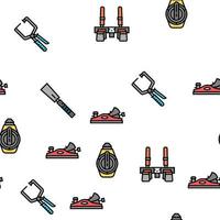 Carpenter Tool And Accessory Vector Seamless Pattern