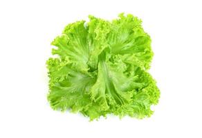 Lettuce leaf isolated on white background ,Green leaves pattern ,Salad ingredient photo