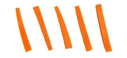 Stick carrot isolated on white background photo