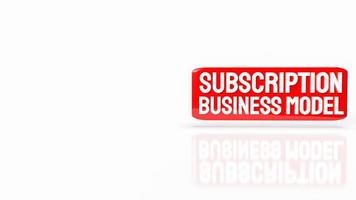 The  subscription business model word for business concept 3d rendering photo