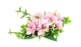 pink bouquet  flowers isolated on white background photo
