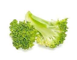 Fresh broccoli isolated on white background photo