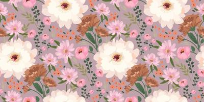 patrón floral sin fisuras. diseño vectorial para papel, cubierta, tela, decoración de interiores y otros usos vector