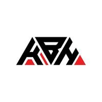 diseño de logotipo de letra triangular kbh con forma de triángulo. monograma de diseño del logotipo del triángulo kbh. plantilla de logotipo de vector de triángulo kbh con color rojo. logo triangular kbh logo simple, elegante y lujoso. kbh