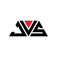 jvs diseño de logotipo de letra triangular con forma de triángulo. monograma de diseño del logotipo del triángulo jvs. plantilla de logotipo de vector de triángulo jvs con color rojo. logotipo triangular jvs logotipo simple, elegante y lujoso. jvs