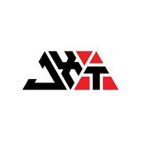 jxt diseño de logotipo de letra triangular con forma de triángulo. monograma de diseño del logotipo del triángulo jxt. plantilla de logotipo de vector de triángulo jxt con color rojo. logotipo triangular jxt logotipo simple, elegante y lujoso. jxt