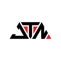 jtn diseño de logotipo de letra triangular con forma de triángulo. monograma de diseño del logotipo del triángulo jtn. Plantilla de logotipo de vector de triángulo jtn con color rojo. logotipo triangular jtn logotipo simple, elegante y lujoso. jtn