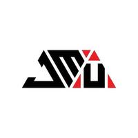 diseño de logotipo de letra triangular jmu con forma de triángulo. monograma de diseño del logotipo del triángulo jmu. plantilla de logotipo de vector de triángulo jmu con color rojo. logotipo triangular jmu logotipo simple, elegante y lujoso. jmu