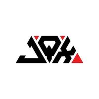 Diseño de logotipo de letra triangular jqx con forma de triángulo. monograma de diseño del logotipo del triángulo jqx. plantilla de logotipo de vector de triángulo jqx con color rojo. logotipo triangular jqx logotipo simple, elegante y lujoso. jqx