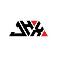 Diseño de logotipo de letra triangular jhx con forma de triángulo. monograma de diseño del logotipo del triángulo jhx. plantilla de logotipo de vector de triángulo jhx con color rojo. logotipo triangular jhx logotipo simple, elegante y lujoso. jhx