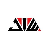 diseño de logotipo de letra de triángulo jiw con forma de triángulo. monograma de diseño del logotipo del triángulo jiw. plantilla de logotipo de vector de triángulo jiw con color rojo. logotipo triangular jiw logotipo simple, elegante y lujoso. jiw