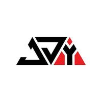 JJY triangle letter logo design with triangle shape. JJY triangle logo design monogram. JJY triangle vector logo template with red color. JJY triangular logo Simple, Elegant, and Luxurious Logo. JJY