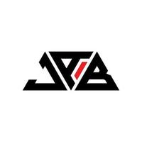 diseño de logotipo de letra triangular jab con forma de triángulo. monograma de diseño de logotipo de triángulo jab. plantilla de logotipo de vector de triángulo jab con color rojo. logo triangular jab logo simple, elegante y lujoso. pinchazo