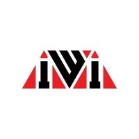 Diseño de logotipo de letra triangular iwi con forma de triángulo. monograma de diseño del logotipo del triángulo iwi. plantilla de logotipo de vector de triángulo iwi con color rojo. logotipo triangular iwi logotipo simple, elegante y lujoso. iwi