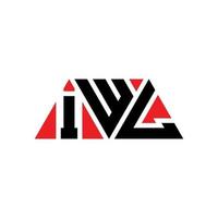 diseño de logotipo de letra de triángulo iwl con forma de triángulo. monograma de diseño del logotipo del triángulo iwl. plantilla de logotipo de vector de triángulo iwl con color rojo. logotipo triangular iwl logotipo simple, elegante y lujoso. lo haré