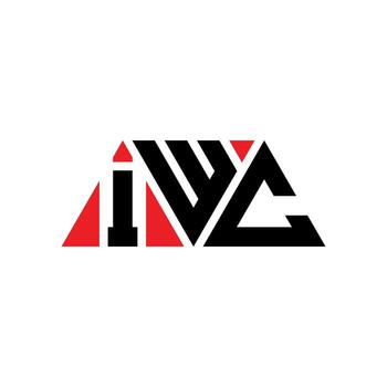 Diseño de logotipo de letra triangular iwc con forma de triángulo. monograma de diseño del logotipo del triángulo iwc. plantilla de logotipo de vector de triángulo iwc con color rojo. logotipo triangular iwc logotipo simple, elegante y lujoso. iwc