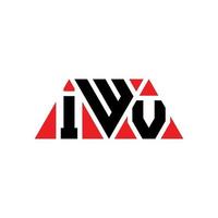 diseño de logotipo de letra triangular iwv con forma de triángulo. monograma de diseño del logotipo del triángulo iwv. plantilla de logotipo de vector de triángulo iwv con color rojo. logotipo triangular iwv logotipo simple, elegante y lujoso. iwv