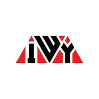 diseño de logotipo de letra de triángulo iwy con forma de triángulo. monograma de diseño de logotipo de triángulo iwy. plantilla de logotipo de vector de triángulo iwy con color rojo. logotipo triangular iwy logotipo simple, elegante y lujoso. iwy