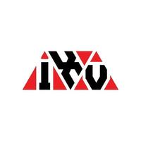 Diseño del logotipo de la letra del triángulo ixv con forma de triángulo. monograma de diseño del logotipo del triángulo ixv. plantilla de logotipo de vector de triángulo ixv con color rojo. logotipo triangular ixv logotipo simple, elegante y lujoso. viii