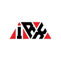 diseño de logotipo de letra triangular irx con forma de triángulo. monograma de diseño del logotipo del triángulo irx. plantilla de logotipo de vector de triángulo irx con color rojo. logotipo triangular irx logotipo simple, elegante y lujoso. irx