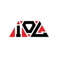 IOL triangle letter logo design with triangle shape. IOL triangle logo design monogram. IOL triangle vector logo template with red color. IOL triangular logo Simple, Elegant, and Luxurious Logo. IOL