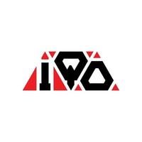 IQO triangle letter logo design with triangle shape. IQO triangle logo design monogram. IQO triangle vector logo template with red color. IQO triangular logo Simple, Elegant, and Luxurious Logo. IQO